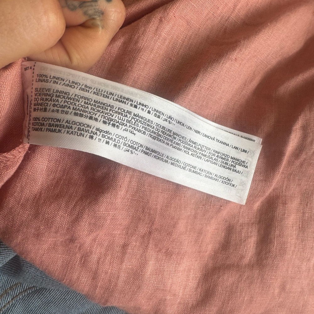 Linen mango puff ruffle dress - Picture 4 of 7